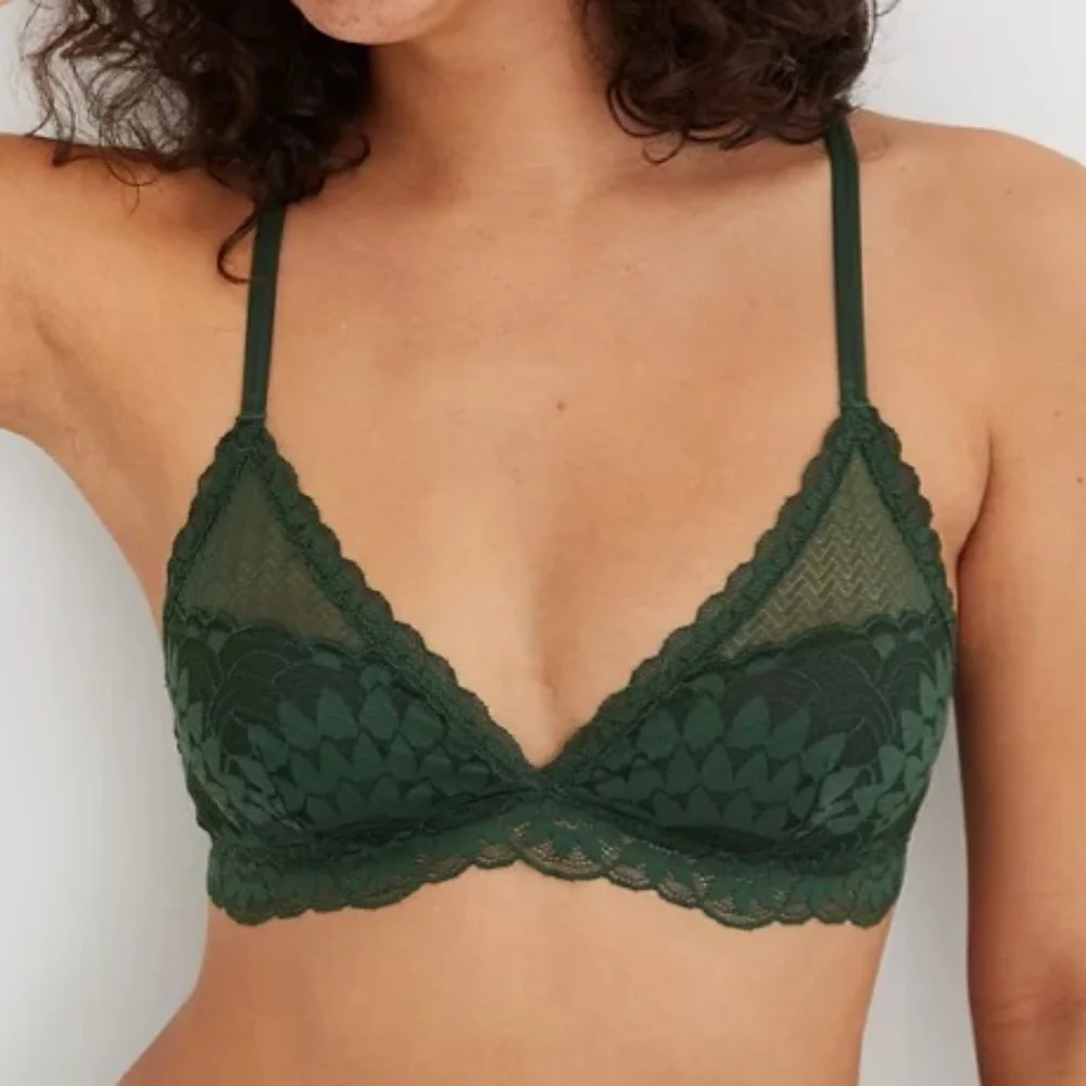 ✨️AERIE ADVENTURE LACE STRAPPY TRIANGLE BRALETTE SIZE S - Picture 6 of 7